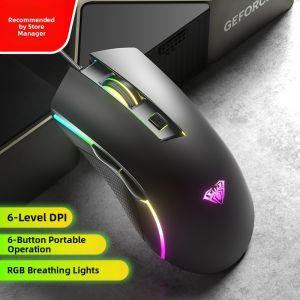 AULA | Quiet Ergonomic Gaming Office Mouse Wired