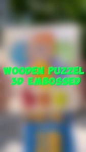 Hntob 18*15cm Wooden 3D Embossed Early Educational Learning Toys Puzzle toy Toddlers Preschoolers