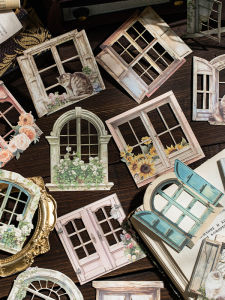 Retro Hollow out Pasting Card Basic Decorative Scenography Handmade Album DIY Scene Decoration Essential Pasting Paper