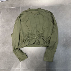 Shalldoer | Fashionable Knot Batwing Sleeve Short Outerwear Womens Summer New Loose Slimming Sun Protection Clothing Stand Collar Long Sleeve