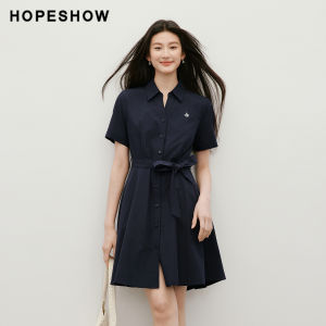 HOPESHOW | Color Blocked Embroidered POLO Dress