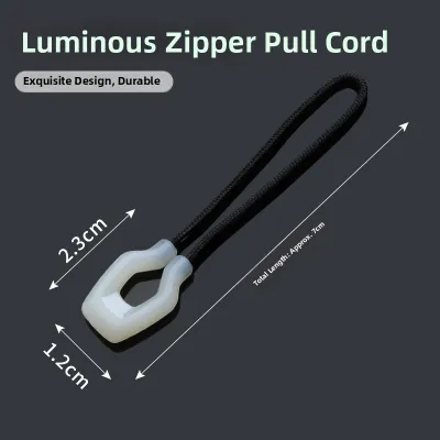Luminous Zipper Head Accessory Detachable Puller Pendant Tail Rope Clothes Backpack Bookbag Luggage Zipper Head Zipper Puller