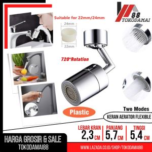 Kran Filter Air Wastafel Keran Aerator Flexible 720 Derajat