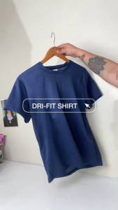 Kanvas Drifit Tshirts for Men & Women Quick-Dry Active Gym Sportswear Mens T-shirts Workout Clothes Plain Navy Blue