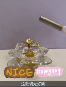1/2 Chiếc Đèn Dầu Thu Gọn Có Chân Đế Hợp Kim Phật Để Bàn Trang Trí Trang Trí Nhà Cửa Đèn