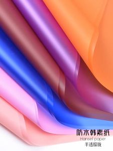 Flower Wrapping Cellophane Full Color Opp Kertas Buket Bunga Polos Ecer KB6198