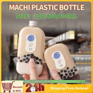 2pcs 400ml Machi Plastic Bottle Capacity for Milk Tea/Juice/Fruit Tea Drink
