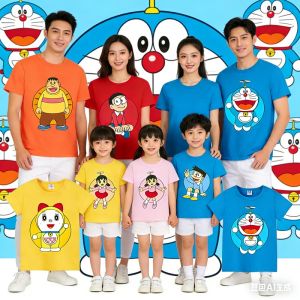 52TOYS | Doraemon New T-shirt for Children New Anime Tee Top Fashion Round Collar Clothes Cartoon Short Sleeve Kids Loose Clothing Gift