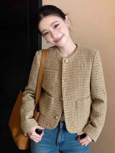 DANTING | Elegant Stylish Khaki Short Coat