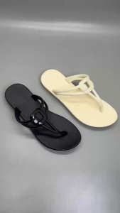 Divine Shoes [Size 36-41] 1913 Sandal Wanita Sandal Jepit Karet Jelly Tali Tengah Variasi Sandal Jepit Elegan