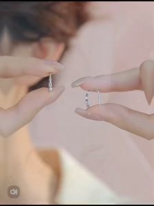 GLAMOR✨ต่างหู Clean Lines ต่างหูผู้หญิง ต่างหูแฟชั่น ตุ้มหูเงินแท้ ต่างหูเงิน ตุ้มหูเงิน 925