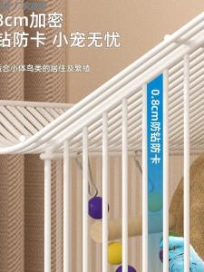 Large Size Luxury Eco Villa Bird Cage for Lovebirds Parrots Small Conure Tiger Skin Pattern Home Use Pet Supplies