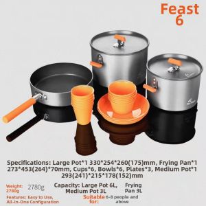 Fire-Maple | Portable Foldable Handle Camping Cookware For 2-3 People