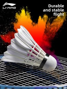 Li-Ning | Durable Stable Training and Match Goose Feather Shuttlecocks 12pcs