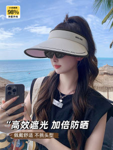 Womens Summer UV Protection Sun Hat Large Brim Face Covering Beach Outdoor Shade Casual Style Nylon Material Geometric Pattern