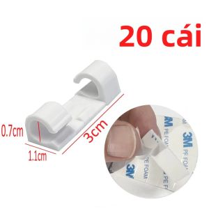 16/20 Chiếc Cáp Tổ Chức Kẹp Treo Tường Sạc USB Dòng Dữ Liệu Lớp Viền Cuốn Gọn- Quản Lý Cáp Dây Giá Đỡ Dây Tổ Chức