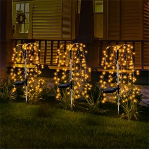 1PC100LED solar powered firecracker ground light suitable for courtyard garden outdoor camping party decoration