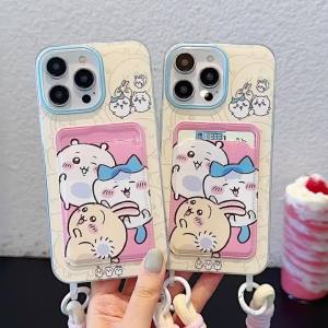 CUTE Cartoon gieka woka BAG Phone Case for iPhone 11 13 12 14 15 16 PRO MAX Plus TPU Soft COVER WITH Hanging ROPE for iphone14promax Case casing
