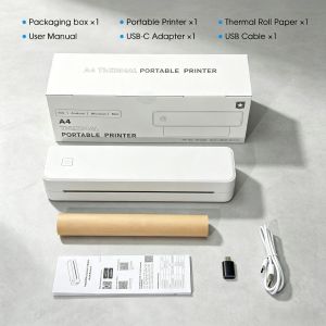 A4 Portable Thermal Document/Tattoo Paper Printer Compatible with Computers Mobile Phones and Tablets.