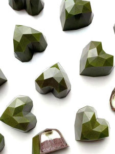 Tangba Hình Trái Tim Nâu Socola Khuôn 32 Khối Bề Mặt Cắt Kim Cương Chất Liệu Pc Lễ Tình Nhân Làm Kẹo Dụng Cụ Nướng Bánh Nhà Bếp