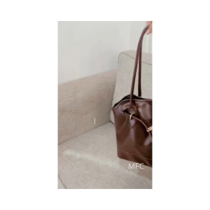 MFC - Tas Wanita Elegan Tote Kulit Sintetis Coklat - Fashion Kantor & Kasual