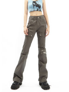 Apea | Metal Buckle Pockets Work Trousers
