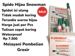 Spidol Isi Ulang Warna Hijau Merek Snowman