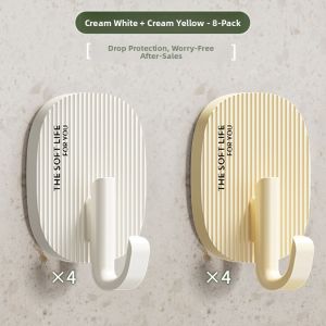 FAJIENUO | Strong Adhesive No-Drill Wall Hooks for Dorm Bathrooms Kitchens