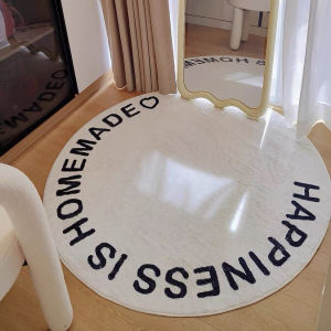 พรมกระจกทั้งตัวโต๊ะแต่งหน้าทรงกลมสำหรับถ่ายรูปสไตล์สาวๆ ins ห้องรับฝากของโต๊ะแต่งหน้าห้องนอนโต๊ะเครื่องแป้งเก้าอี้แต่งหน้าใต้โต๊ะ