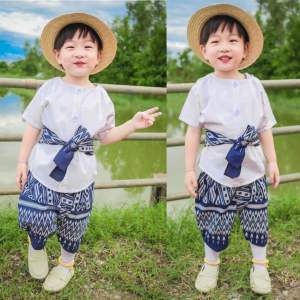 ชุดไทยเด็กผู้ชาย ใส่ไปโรงเรียน ชุดโจมกระเบนเด็ก