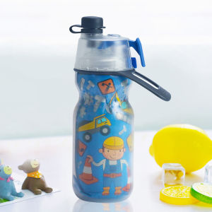 O2cool Portable Spray Water Cup Fitness Outdoor Cold Preservation Childrens Sports Summer Student Handy Spray Water Bottle