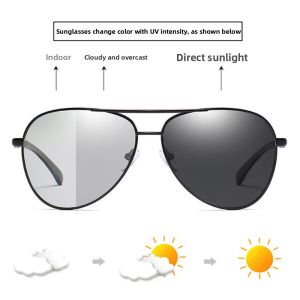 Mens UV Protection Polarized Sunglasses with Metal Double Bridge Frame
