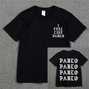 Kanye West Pablo T Shirt Women I Feel Like Paul Print Short Sleeves Tee Season Sporty T-Shirt Hip Hop Social Club Rapper Tee Top