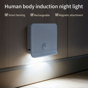 Motion Sensor LED Night Light USB Rechargeable Stick-on Magnetic Closet Cabinet Light for Hallway Bedroom Kitchen Stair Wardrobe