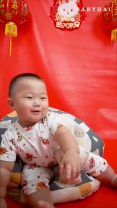 BABY HAI Tencel Chinese New Year Series - Setelan Tencel Baju Panjang Celana Panjang