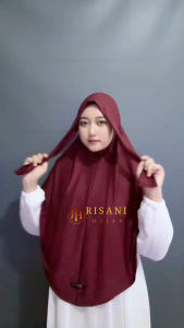 Khimar Khiban Bandana Jersey Premium/Hijab Bergo Tali Malay Size L XL