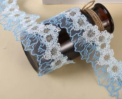 Lace(1meter)Flower Embroidery Lace for clothing designDIY handicraft gift wrappingdecoration 多色刺绣花花 蕾丝 现货 -ready stock