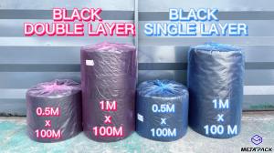 More Size Bubble Wrap Single Layer / Double Layer Air Bubble Clear Black 0.5M / 0.33M / 0.25M / 1M x 100M BW02C