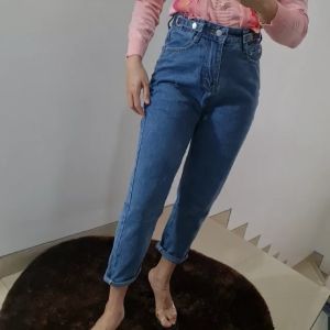 Celana panjang jeans model pinggang Y005