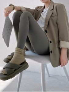 High Waist Thickened Fleece Yoga Pants Womens Fitness Sharkskin Pants Autumn Winter Slimming Tummy Control Butt Lifting