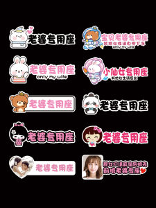 Special Car Decal Sticker for Picking up Wife Girlfriend Co-Driving Reminder Fairy Cartoon Wife Seat Sticker Car Royal