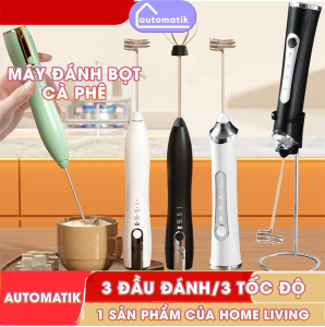 Máy Đánh Tạo Bọt Cà Phê Cafe Automatok  Đánh Trứng Mini Sạc Điện Cầm Tay