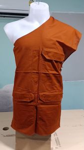 เสื้อ ผ้าพระ อังสะ 3 กระเป๋า ผ้ามัสลิน อังษะ พระ เณร เสื้อพระ สังฆภัณฑ์ (ร้านบุญพาสุข)