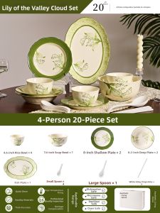Elegant Underglaze Colored Ceramic Tableware Set
