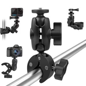 Camera Double Clip Crab Clamp For GoPro Motorcycle Bicycle Handlebar Clip Bracket For Insta360 One X2 X3 Sports Camera Accessory