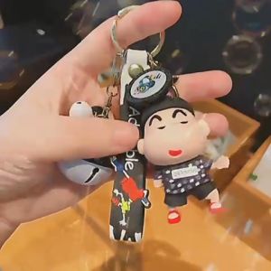 Malaysia Ready Stock✅ Japanese Crayon Shin-Chan Keychain Resin Car Motorcycle Key Pendant Cartoon Key Ring Backpack Charm Keyring