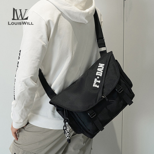 LouisWill Men Women Bags Shoulder Bag Large Capacity Messenger Bag Waterproof Crossbody Bag School Casual Bag Men Fashion Briefcase for Sport Street Travel Outdoor