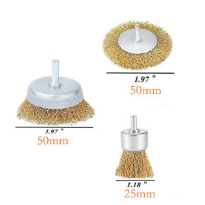 Wire Brush Wheel Cup Brush Set10 Pack Coarse Crimped 1/4 Inch Shank Wire Wheel for Drill Attachment