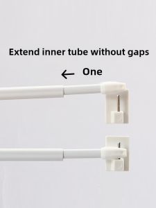 Super Thin Retractable Rod Coffee Curtain Adhesive Hook Style No Drilling Required Curtain Pole Home Textile Window Treatment