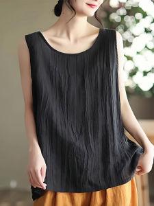 Summer Lightweight Wide Strap Linen Tank Top